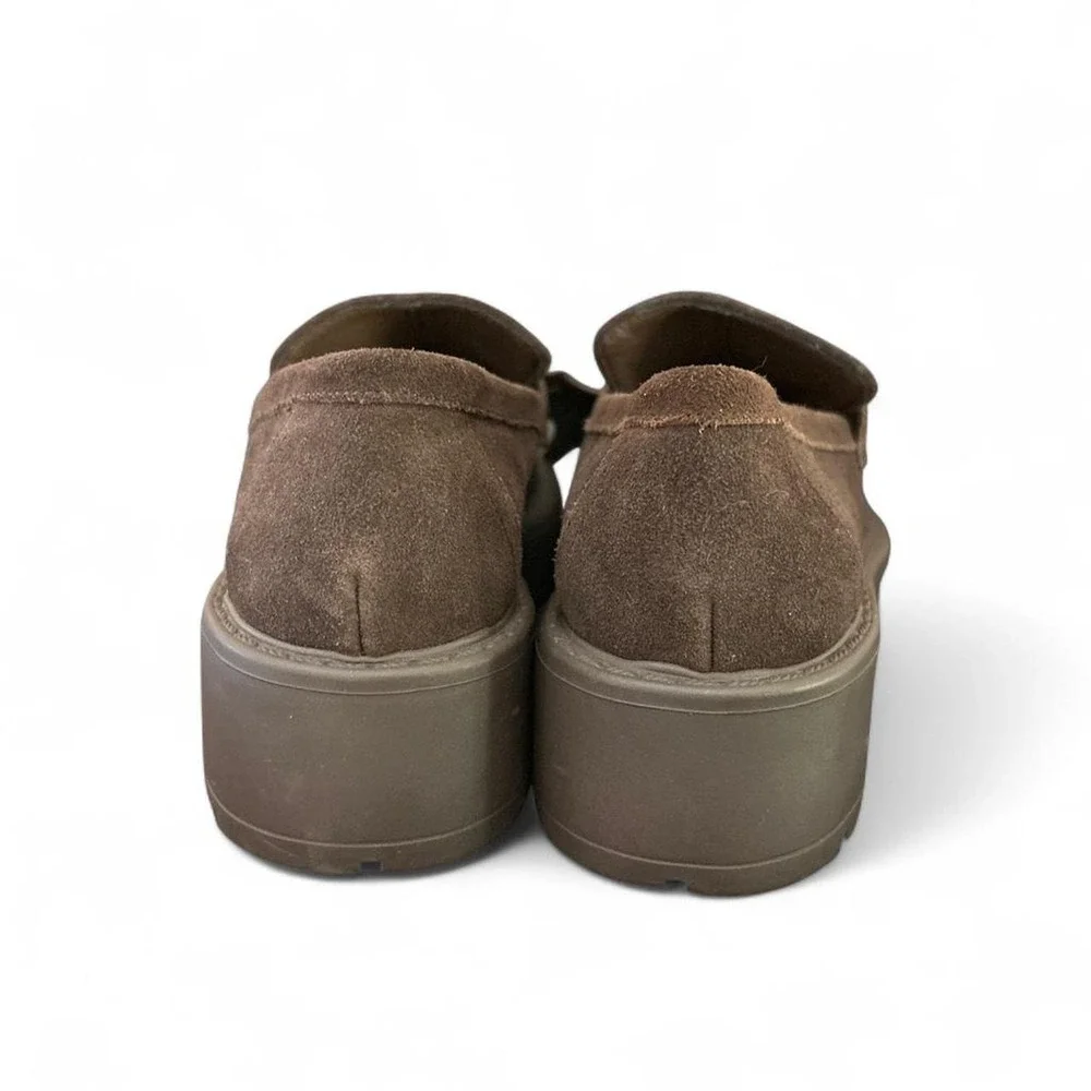 Steve Madden Marleigh Bit Brown Suede Lug Sole Loafers Womens 10M MYKAHMYKH01S1
